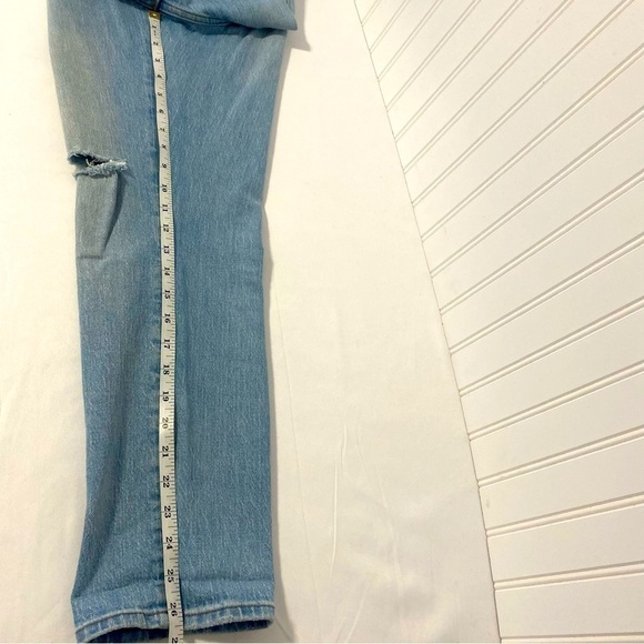 Madewell Jeans Size 26 The High Rise Slim Crop Boyjean Dumas Wash Ripped Edition - Picture 14 of 16